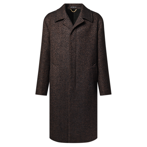 Abrigo amplio con estampado de espiga Hombre Prêt-à-Porter Cazadoras y abrigos | LOUIS VUITTON (Zoom de producto)