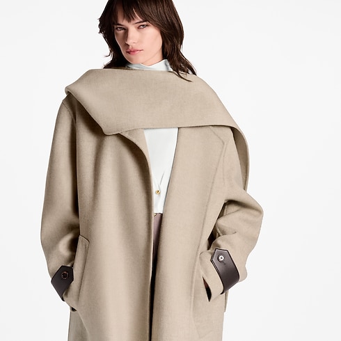 Abrigo con bufanda tipo manta Mujer Prêt-à-Porter Abrigos y chaquetas | LOUIS VUITTON (Zoom de producto)