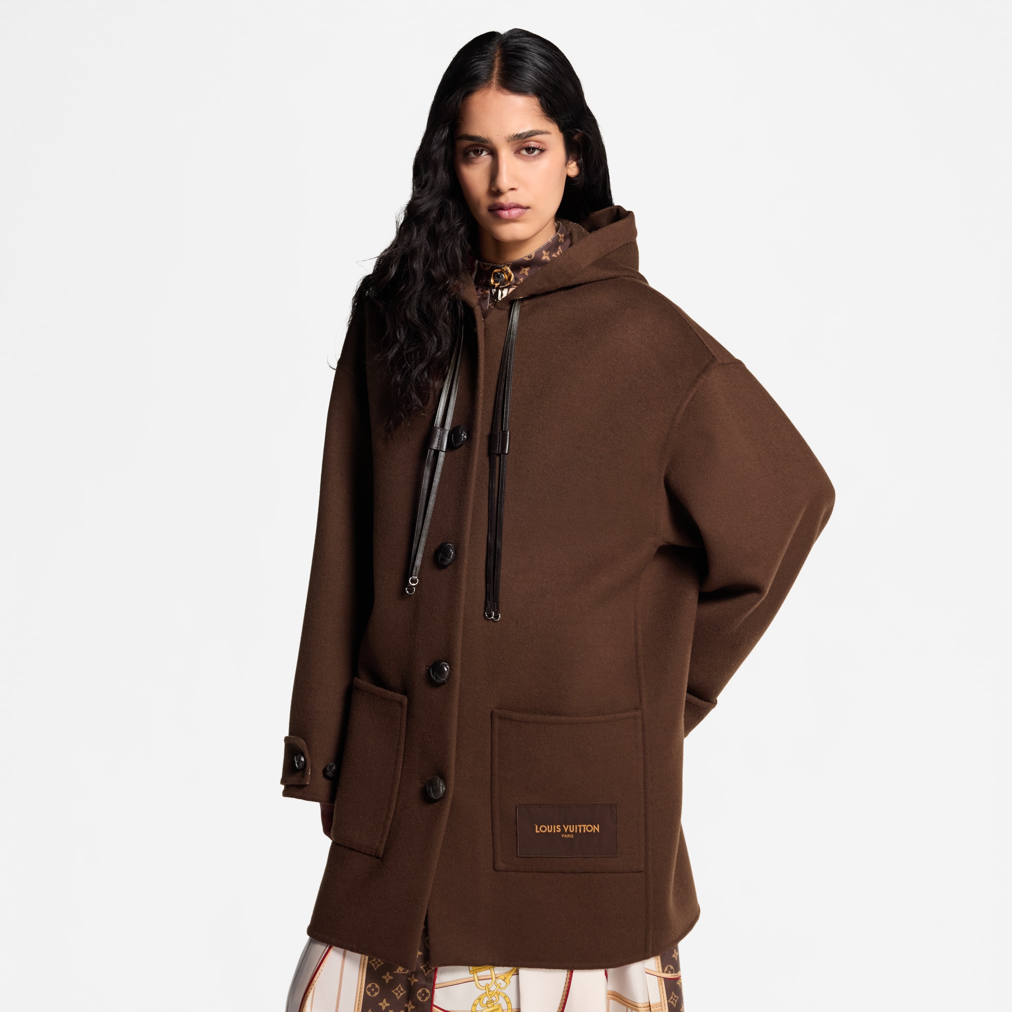 Abrigo con capucha y botones  Mujer Prêt-à-Porter Abrigos y chaquetas | LOUIS VUITTON (Zoom de producto)