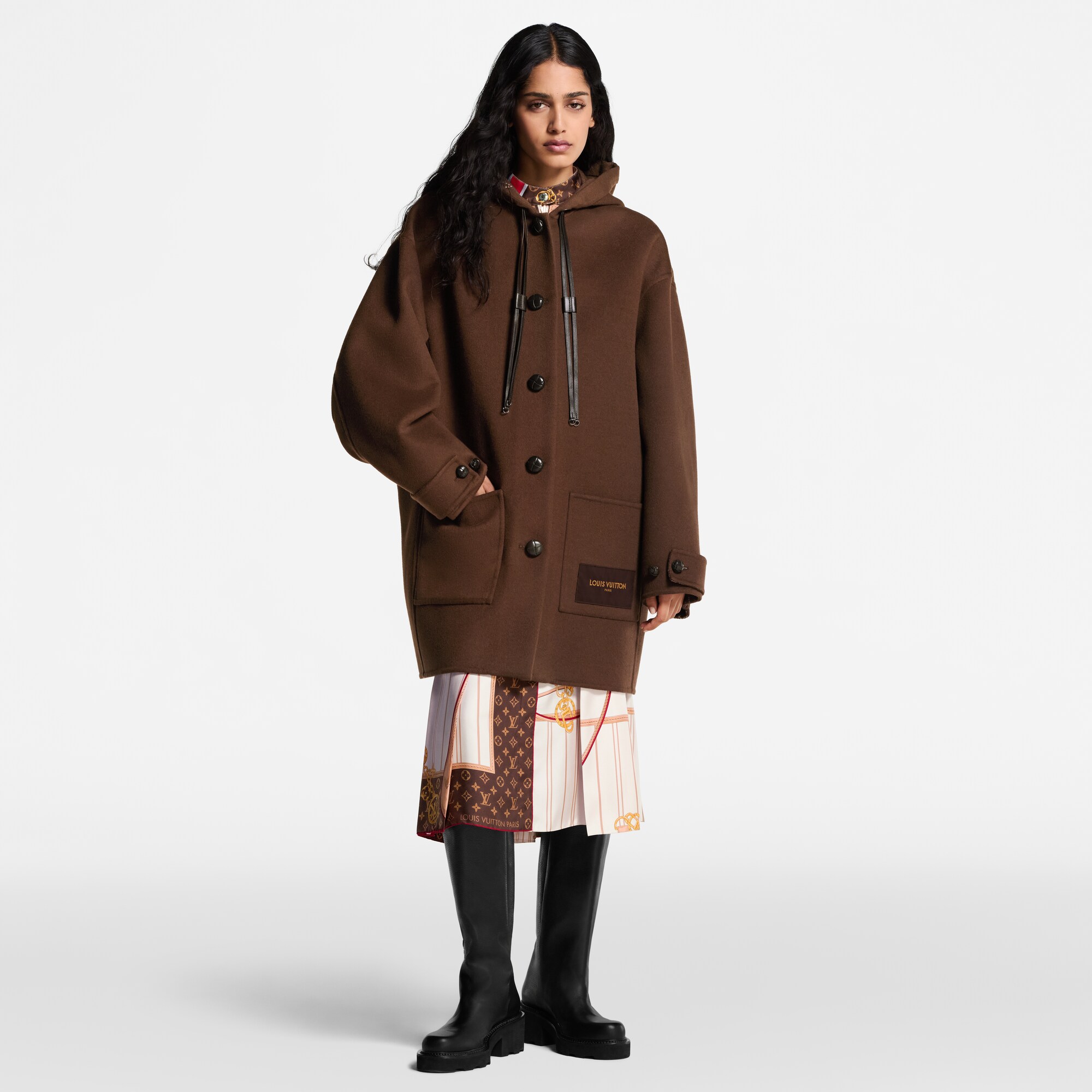 Abrigo con capucha y botones  Mujer Prêt-à-Porter Abrigos y chaquetas | LOUIS VUITTON (Zoom de producto)