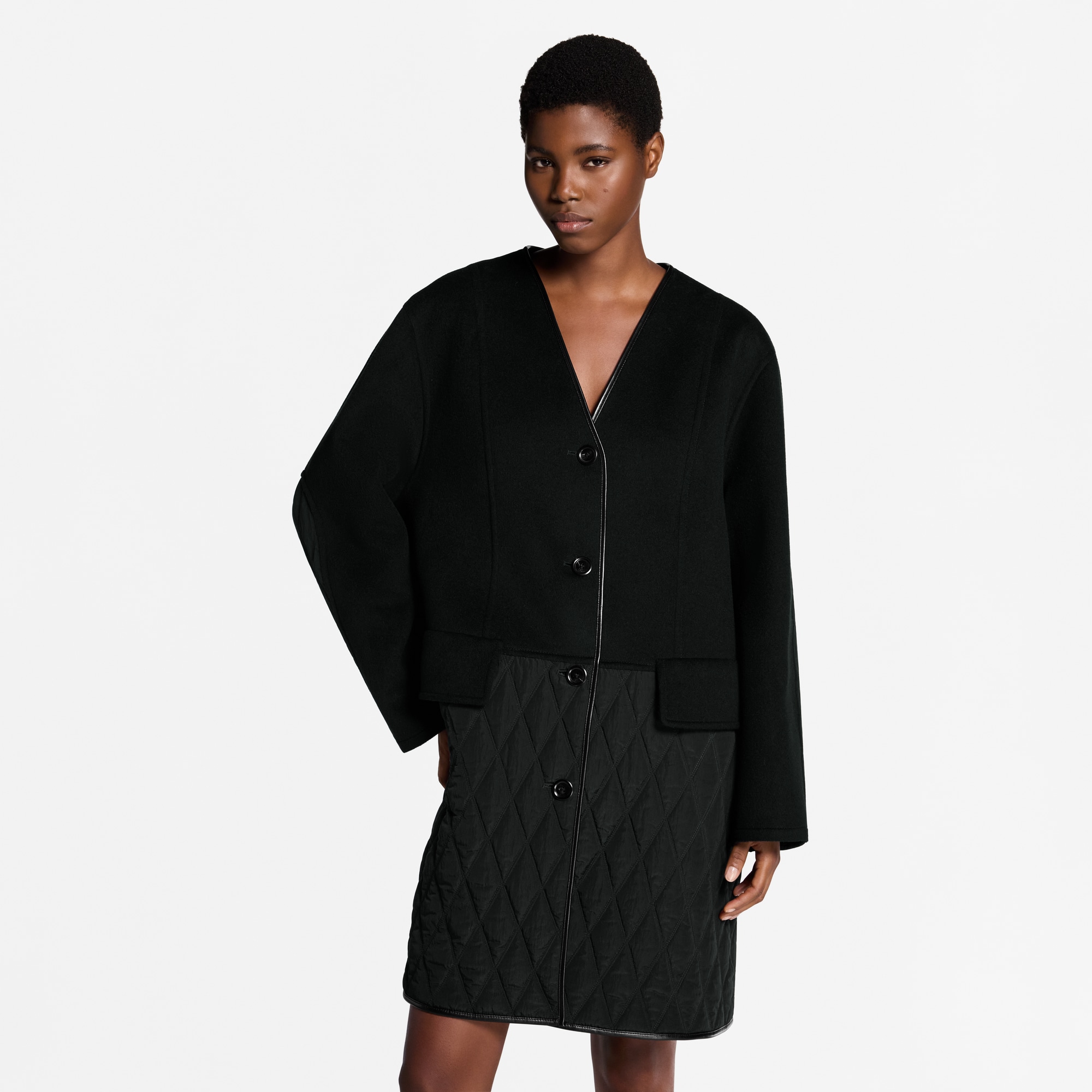 Abrigo con detalle acolchado  Mujer Prêt-à-Porter Abrigos y chaquetas | LOUIS VUITTON (Zoom de producto)