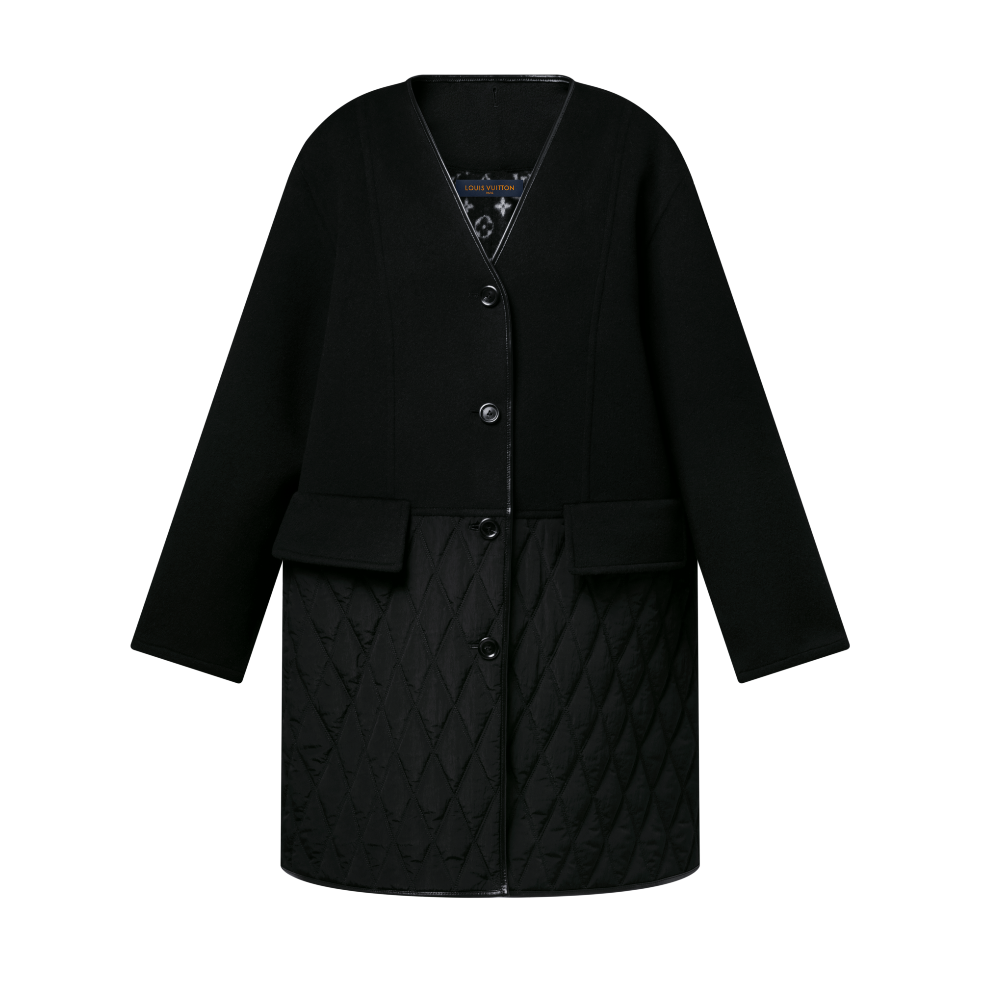 Abrigo con detalle acolchado  Mujer Prêt-à-Porter Abrigos y chaquetas | LOUIS VUITTON (Zoom de producto)