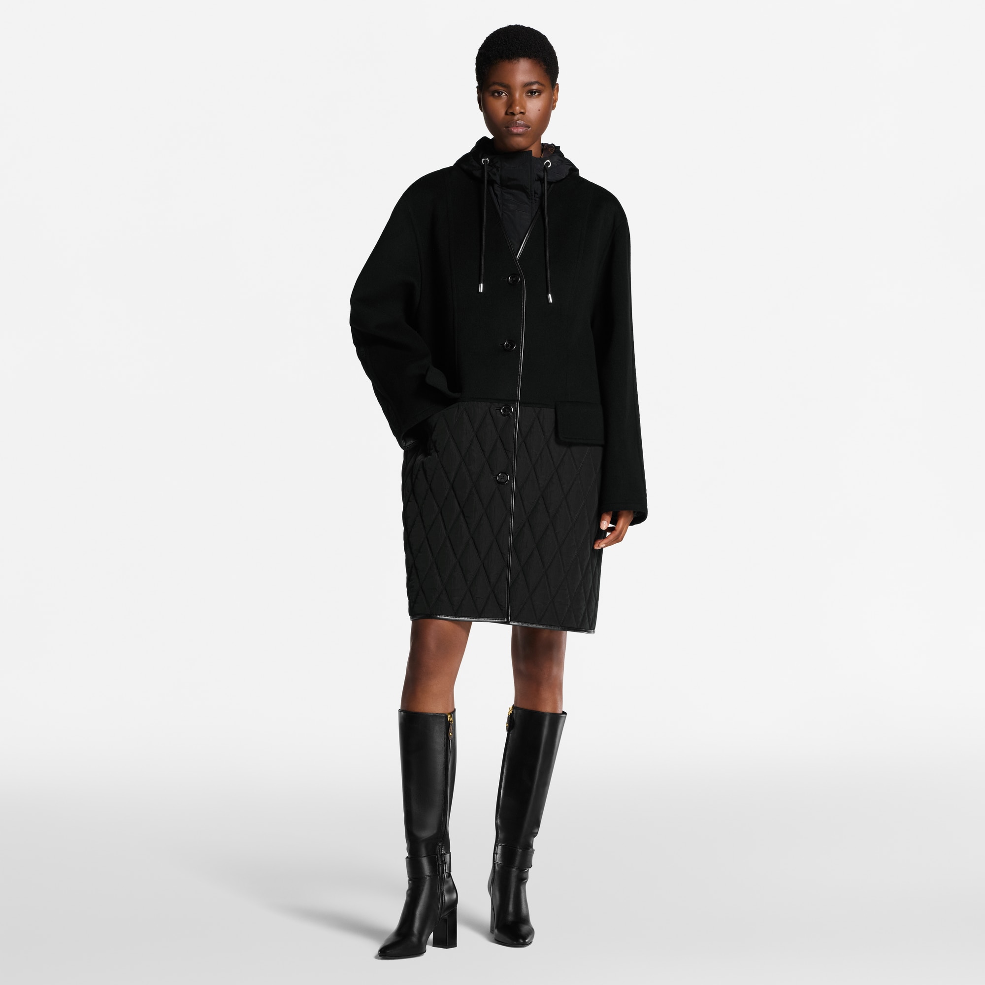 Abrigo con detalle acolchado  Mujer Prêt-à-Porter Abrigos y chaquetas | LOUIS VUITTON (Zoom de producto)