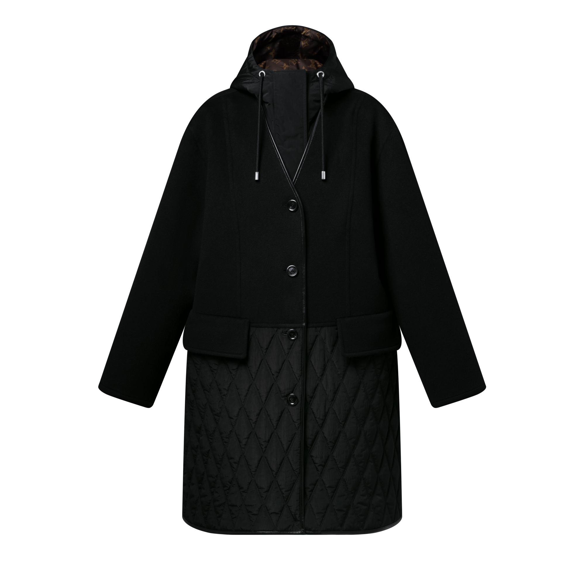 Abrigo con detalle acolchado  Mujer Prêt-à-Porter Abrigos y chaquetas | LOUIS VUITTON (Zoom de producto)