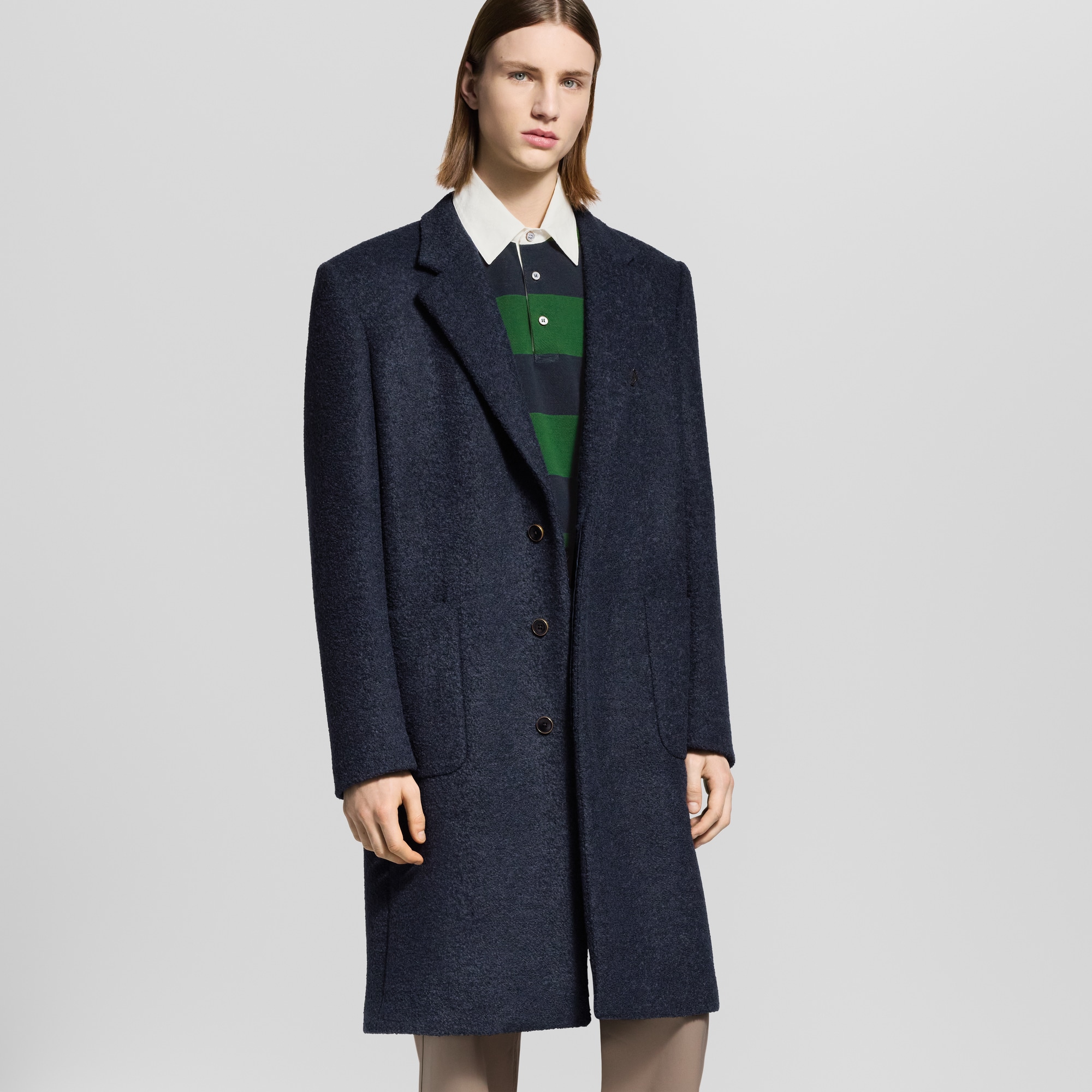 Abrigo de botonadura sencilla en lana  Hombre Prêt-à-Porter Cazadoras y abrigos | LOUIS VUITTON (Zoom de producto)