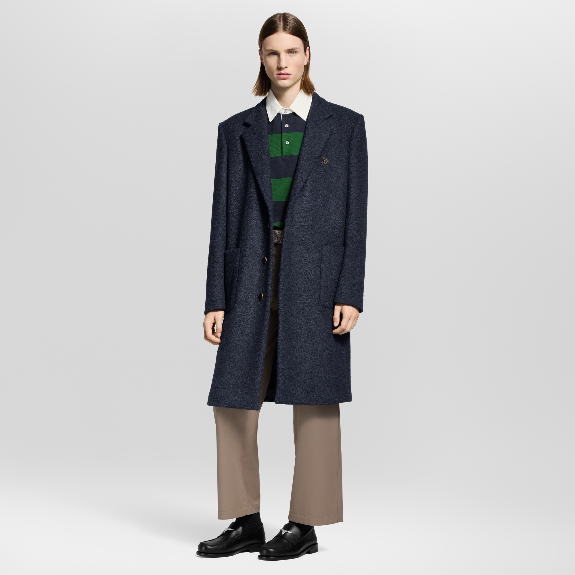 Abrigo de botonadura sencilla en lana  Hombre Prêt-à-Porter Cazadoras y abrigos | LOUIS VUITTON (Zoom de producto)