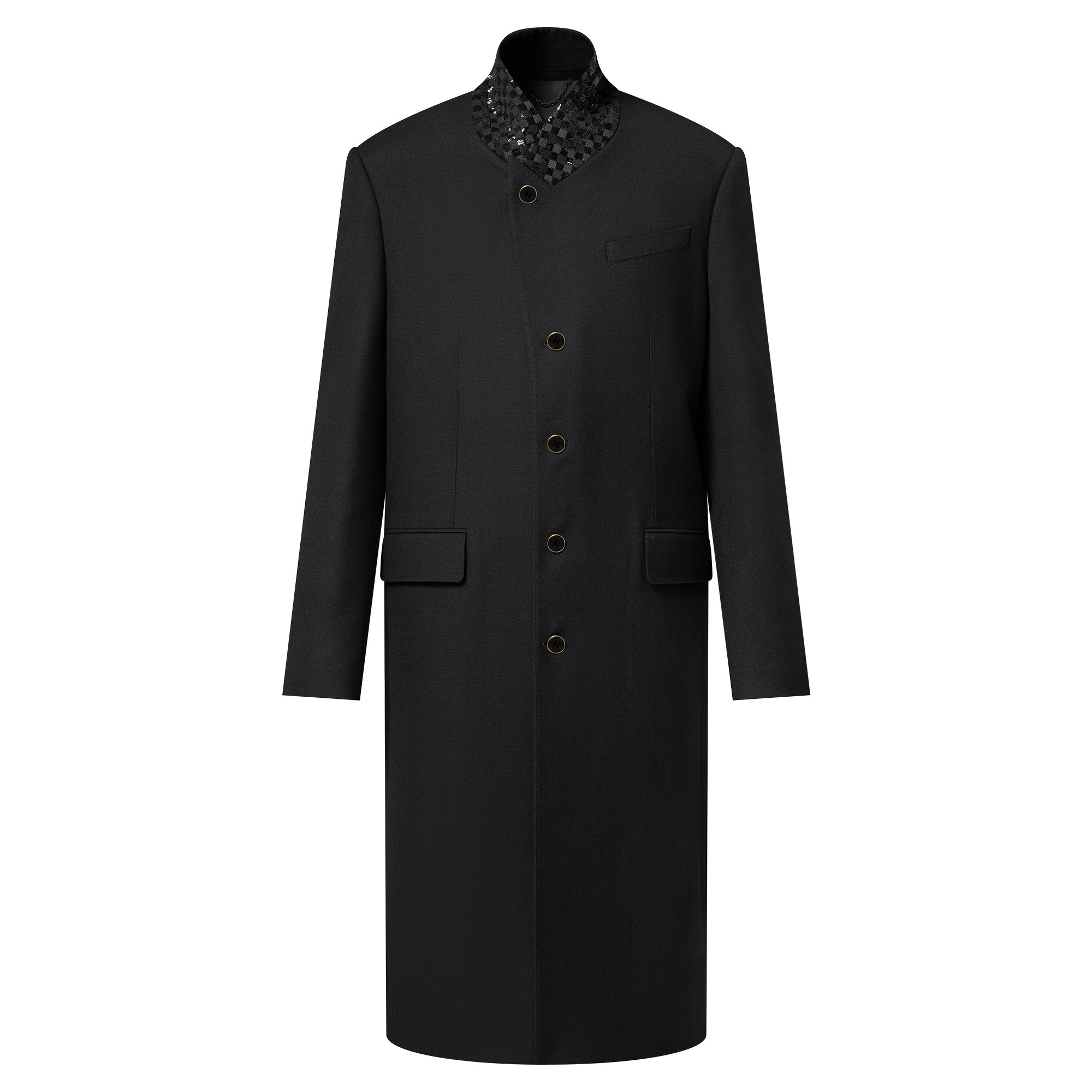 Abrigo de botonadura sencilla y cuello alto  Hombre Prêt-à-Porter Cazadoras y abrigos | LOUIS VUITTON (Zoom de producto)