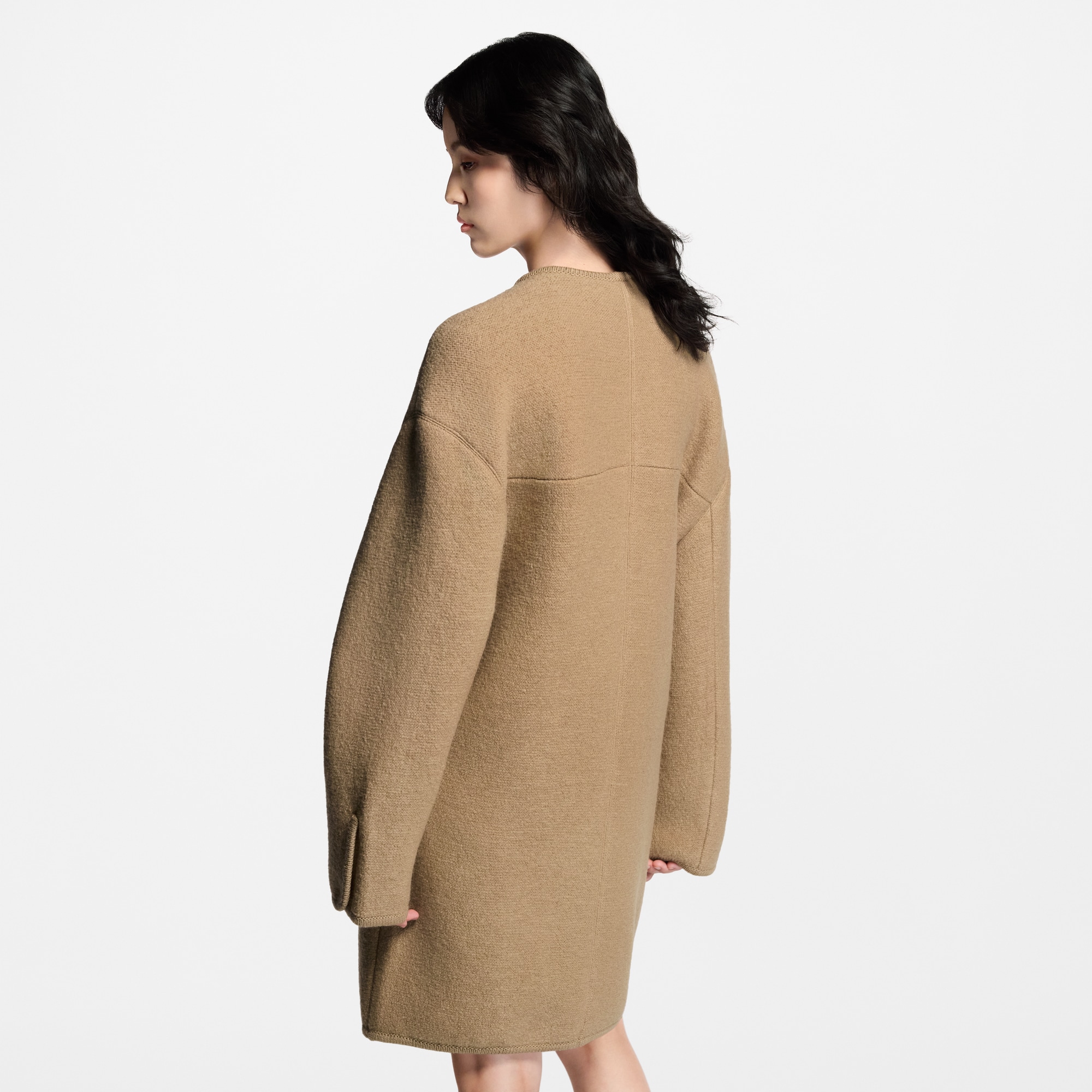 Abrigo de corte cuadrado con mosquetón  Mujer Prêt-à-Porter Abrigos y chaquetas | LOUIS VUITTON (Zoom de producto)