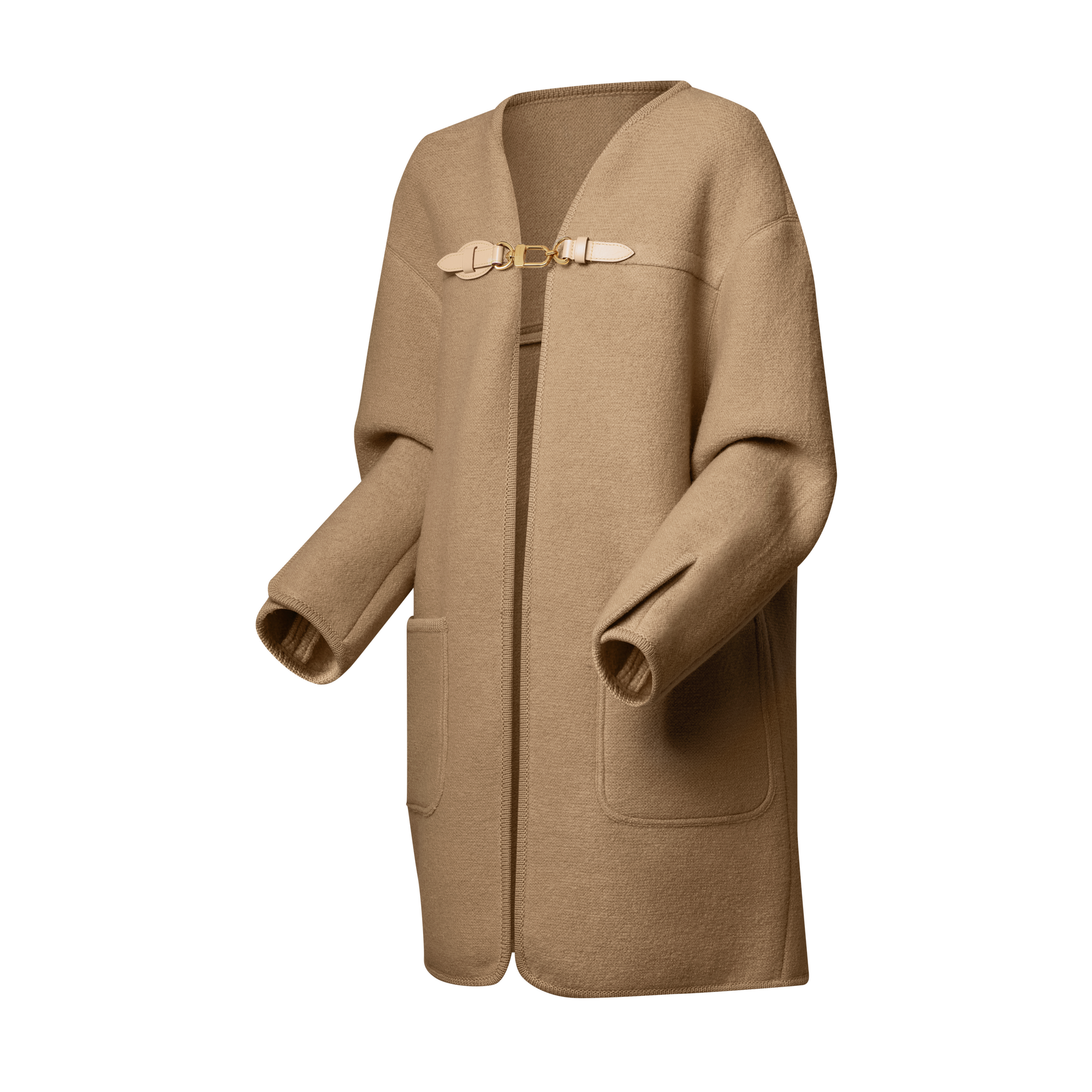 Abrigo de corte cuadrado con mosquetón  Mujer Prêt-à-Porter Abrigos y chaquetas | LOUIS VUITTON (Zoom de producto)