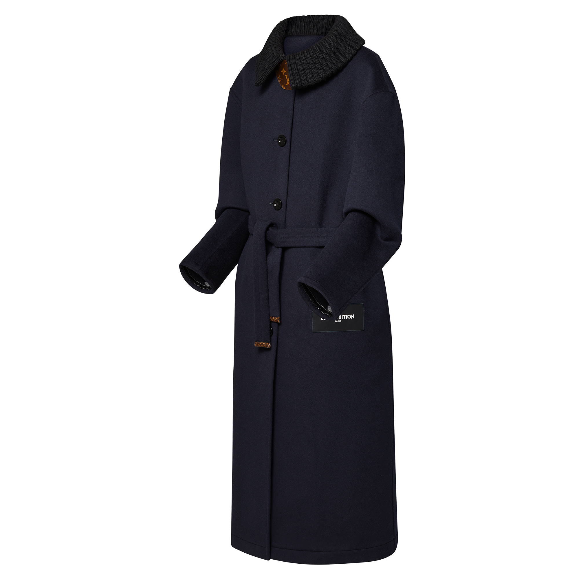 Abrigo de doble cara con cuello de punto elástico  Hombre Discontinued Product Obs 7 | LOUIS VUITTON (Zoom de producto)