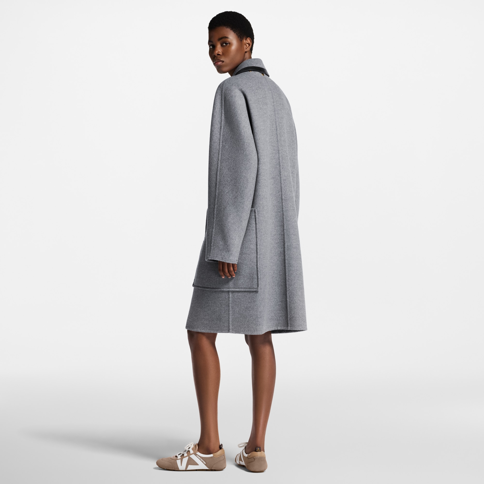 Abrigo de doble cara con cuello extraíble  Mujer Prêt-à-Porter Abrigos y chaquetas | LOUIS VUITTON (Zoom de producto)
