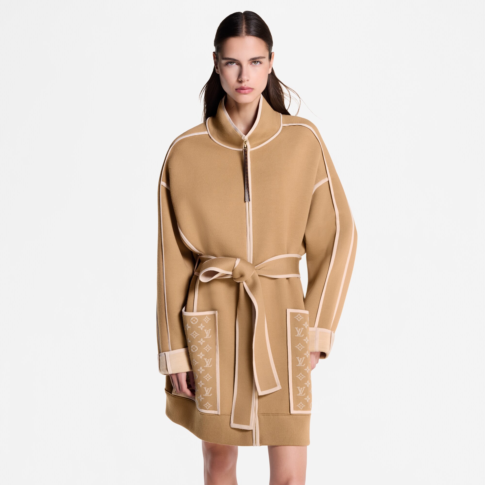 Abrigo de punto con detalles Monogram  Mujer Prêt-à-Porter Abrigos y chaquetas | LOUIS VUITTON (Zoom de producto)