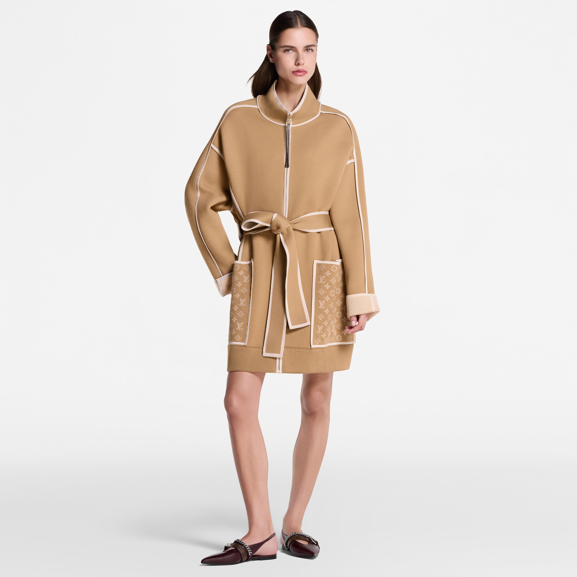 Abrigo de punto con detalles Monogram  Mujer Prêt-à-Porter Abrigos y chaquetas | LOUIS VUITTON (Zoom de producto)
