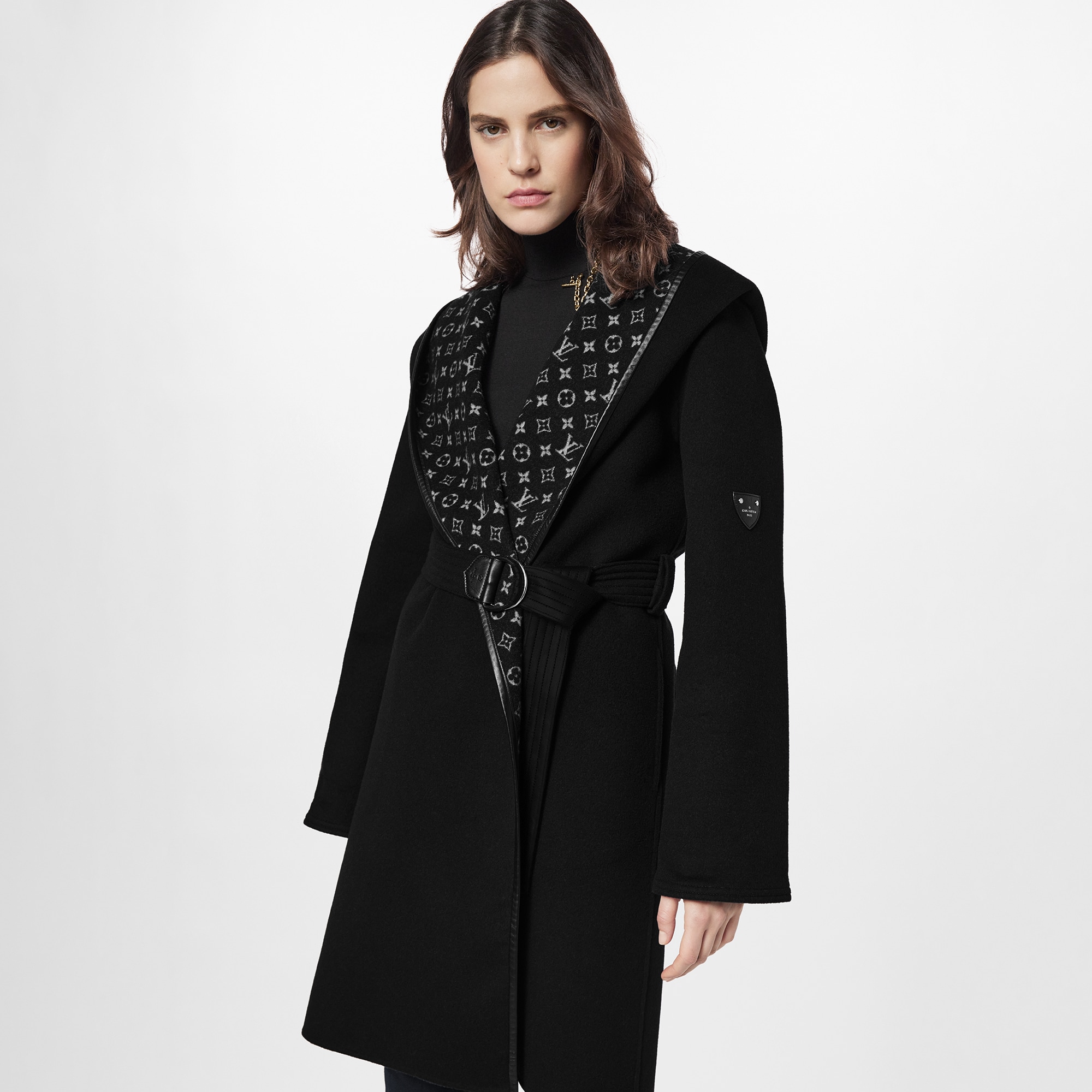 Abrigo envolvente con capucha  Mujer Prêt-à-Porter Abrigos y chaquetas | LOUIS VUITTON (Zoom de producto)