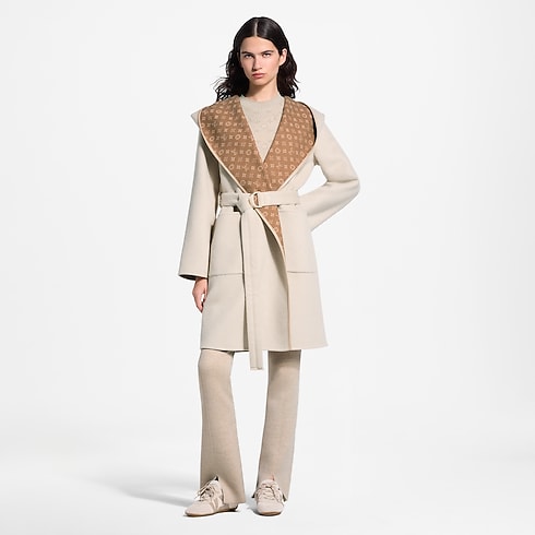 Abrigo envolvente reversible con capucha Mujer Prêt-à-Porter Abrigos y chaquetas | LOUIS VUITTON (Zoom de producto)