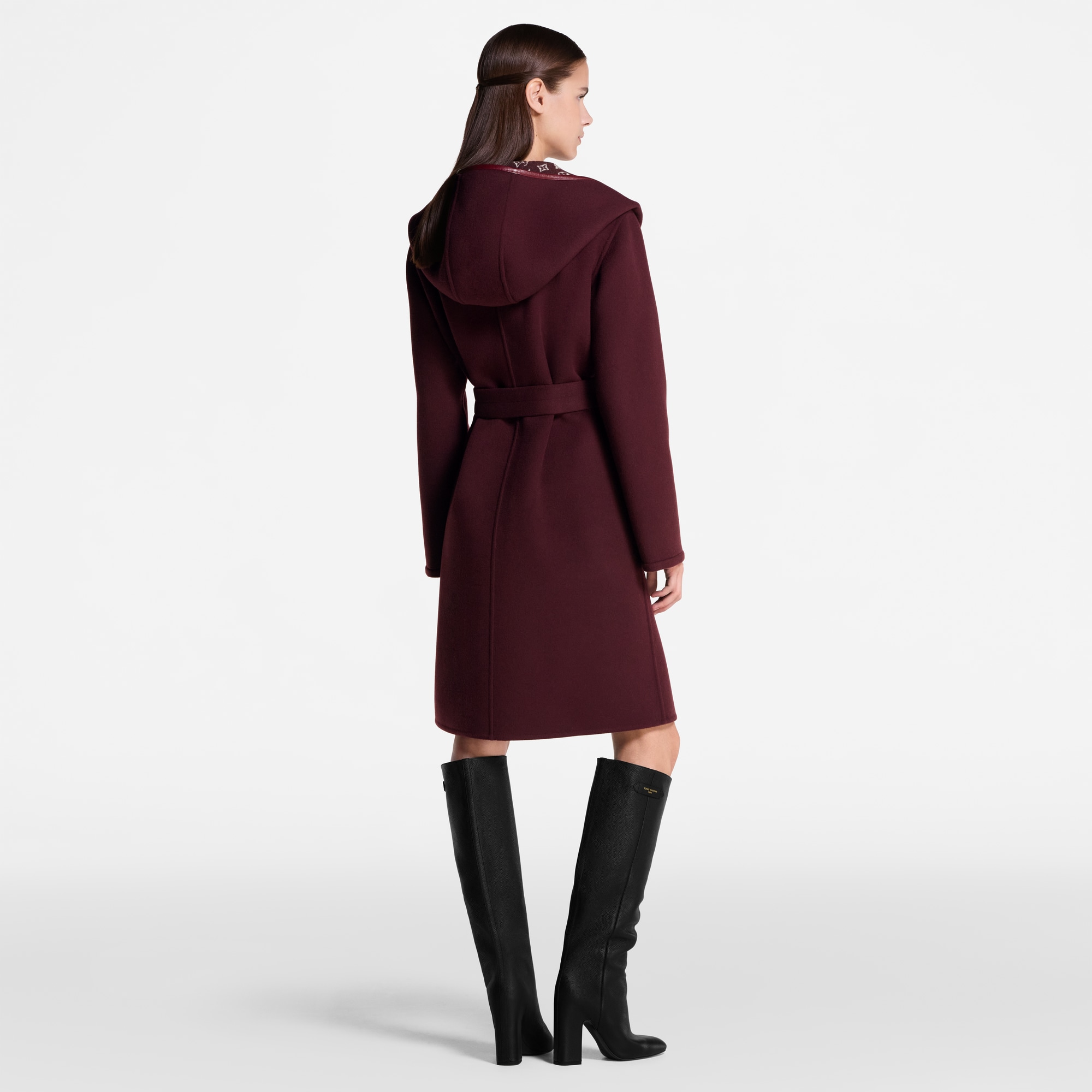 Abrigo largo envolvente con capucha  Mujer Prêt-à-Porter Abrigos y chaquetas | LOUIS VUITTON (Zoom de producto)