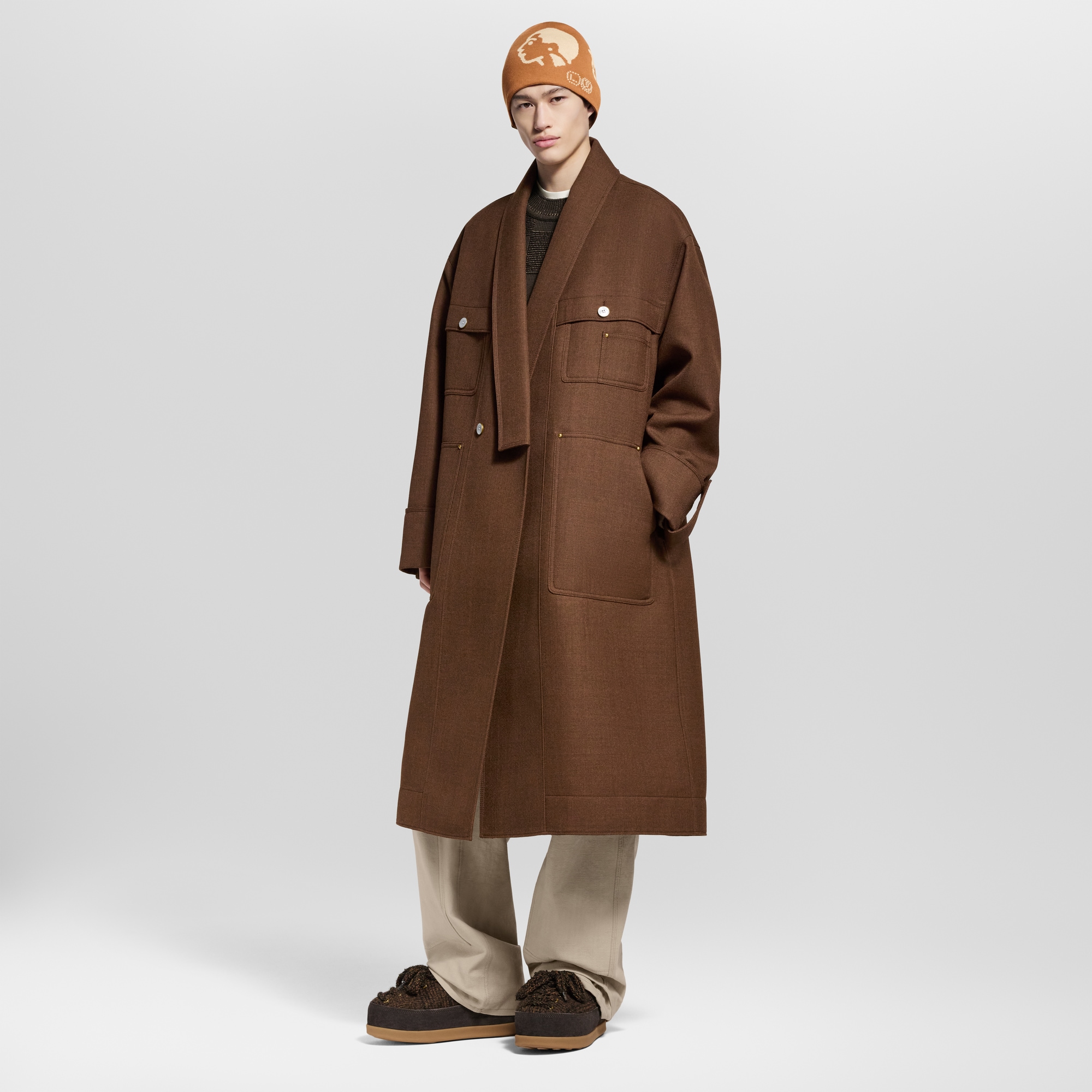 Abrigo utilitario de botonadura sencilla tipo kimono  Hombre Prêt-à-Porter Cazadoras y abrigos | LOUIS VUITTON (Zoom de producto)