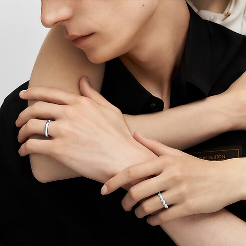 Alianza LV Diamonds en platino de 4 mm Joyería Categorías Wedding Bands | LOUIS VUITTON (Zoom de producto)