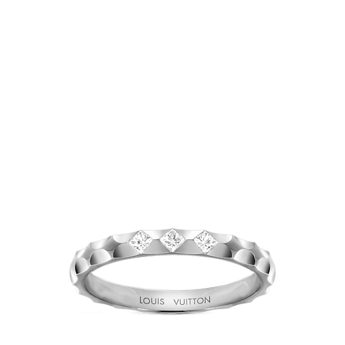 Alianza Monogram Infini de oro blanco y diamantes de talla princesa Joyería Categorías Personalización de joyería | LOUIS VUITTON (Zoom de producto)