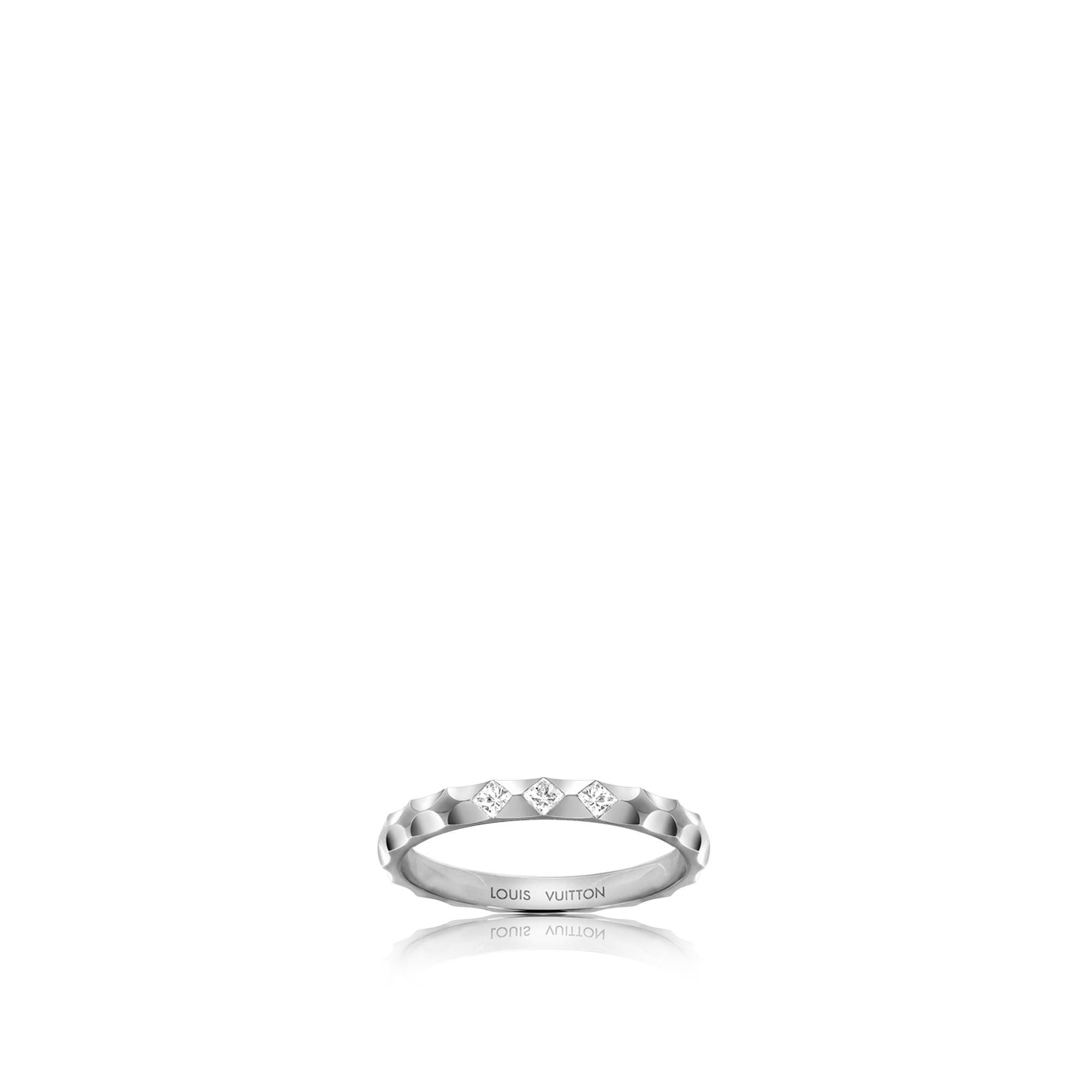 Alianza Monogram Infini de oro blanco y diamantes de talla princesa  Joyería Categorías Personalización de joyería | LOUIS VUITTON (Zoom de producto)