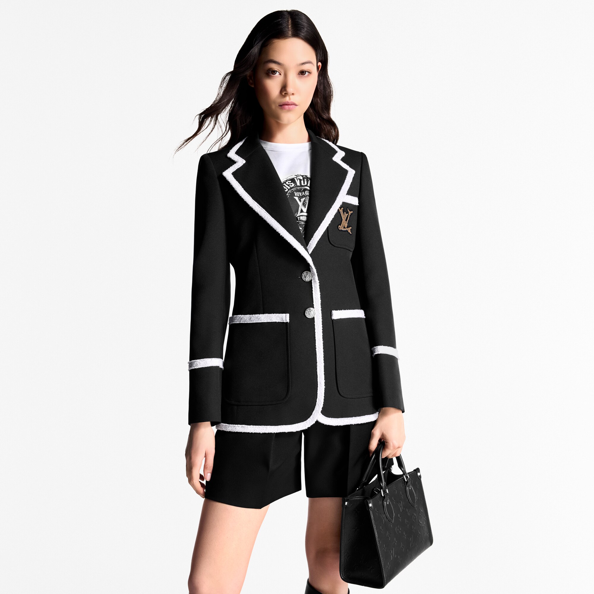 Americana con ribetes de tweed  Mujer Prêt-à-Porter Abrigos y chaquetas | LOUIS VUITTON (Zoom de producto)