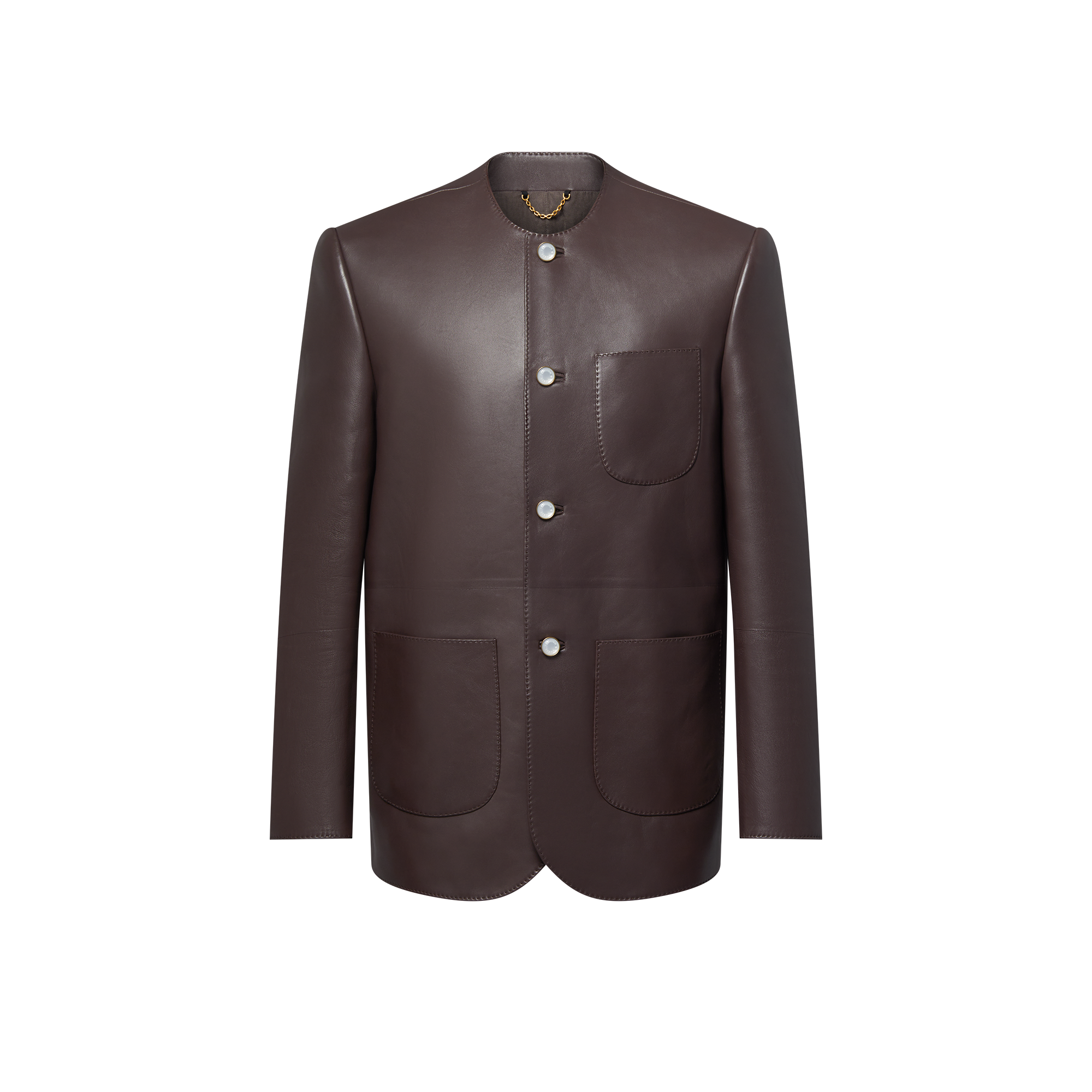 Americana de piel sin cuello  Hombre Prêt-à-Porter Americanas y chaquetas | LOUIS VUITTON (Zoom de producto)