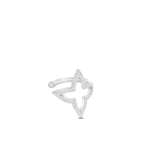 Anillo abierto Ombre Blossom de oro blanco y diamantes Joyería Categorías Anillos | LOUIS VUITTON (Zoom de producto)