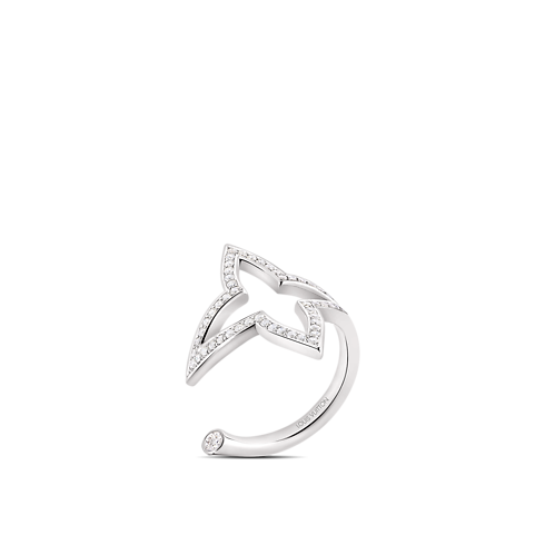 Anillo abierto Ombre Blossom de oro blanco y diamantes Joyería Categorías Anillos | LOUIS VUITTON (Zoom de producto)