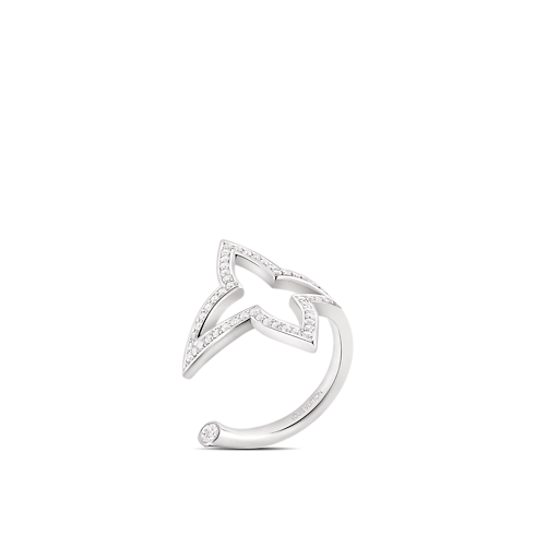 Anillo abierto Ombre Blossom de oro blanco y diamantes Joyería Categorías Anillos | LOUIS VUITTON (Zoom de producto)