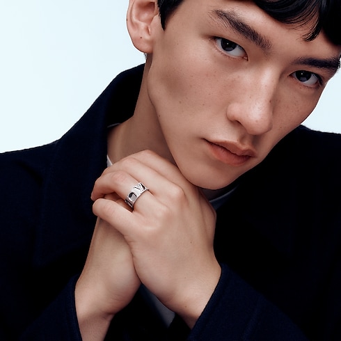 Anillo ancho Empreinte de oro blanco Joyería Categorías Joyería | LOUIS VUITTON (Zoom de producto)