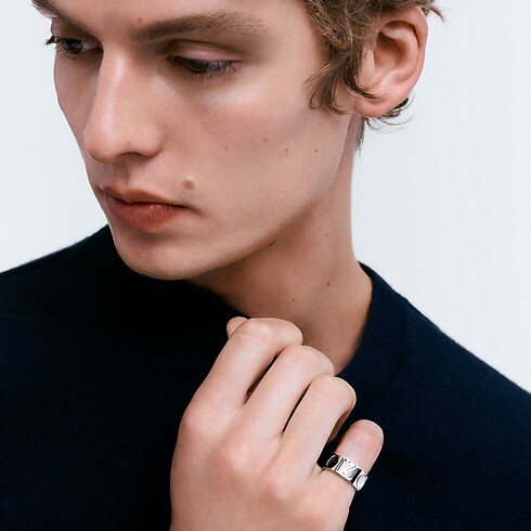 Anillo ancho Empreinte de oro blanco Joyería Categorías Joyería | LOUIS VUITTON (Zoom de producto)