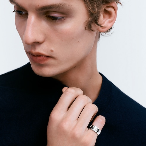 Anillo ancho Empreinte de oro blanco Joyería Categorías Joyería | LOUIS VUITTON (Zoom de producto)