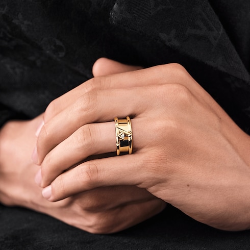 Anillo ancho LV Volt One de oro amarillo y diamante Joyería Categorías Joyería | LOUIS VUITTON (Zoom de producto)