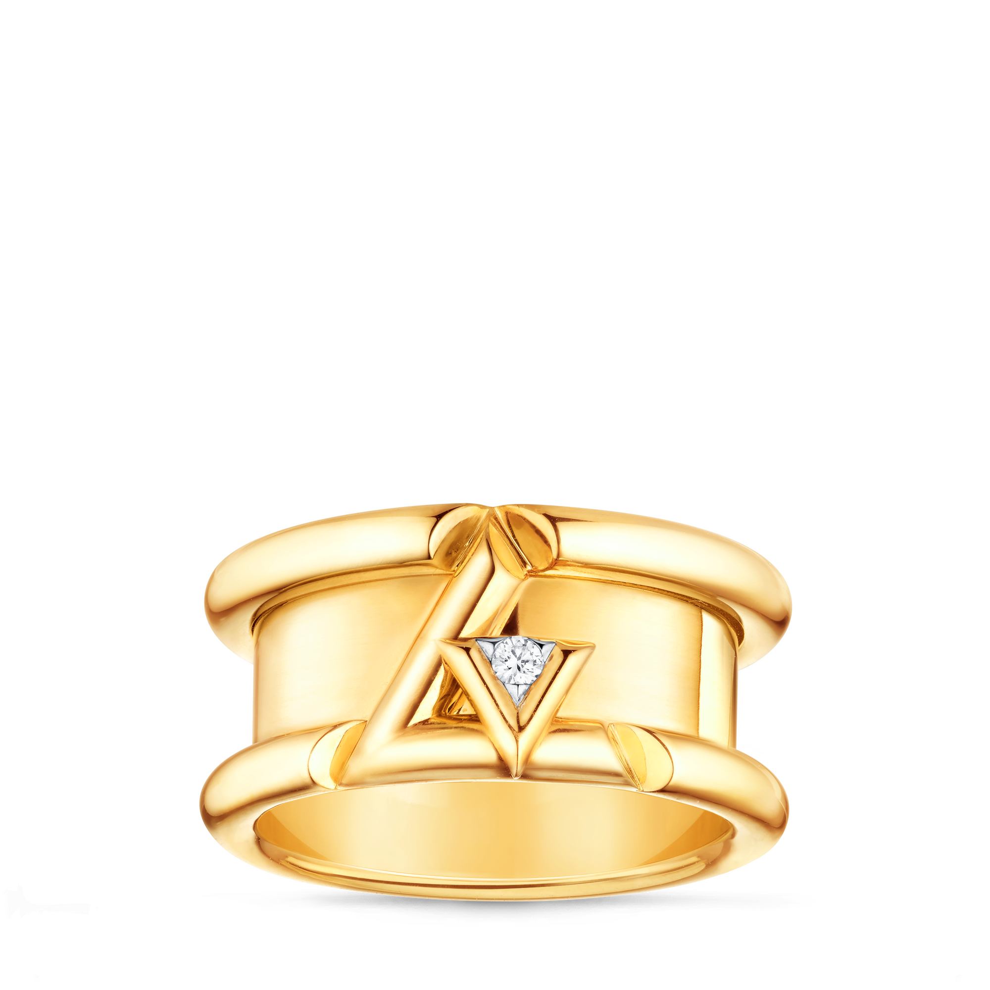 Anillo ancho LV Volt One de oro amarillo y diamante  Joyería Categorías Joyería | LOUIS VUITTON (Zoom de producto)