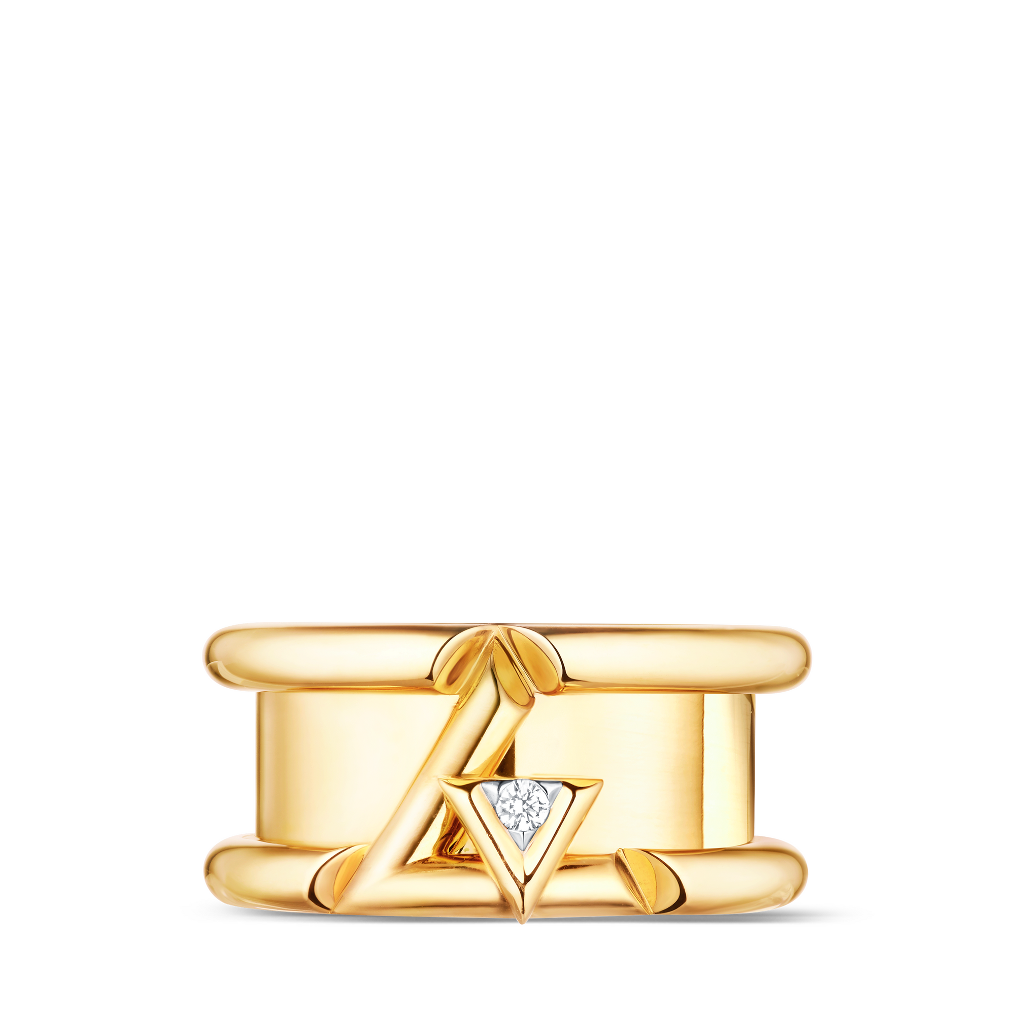 Anillo ancho LV Volt One de oro amarillo y diamante  Joyería Categorías Joyería | LOUIS VUITTON (Zoom de producto)