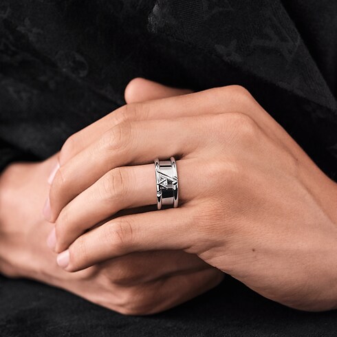 Anillo ancho LV Volt One de oro blanco y diamante Joyería Categorías Joyería | LOUIS VUITTON (Zoom de producto)