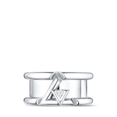 Anillo ancho LV Volt One de oro blanco y diamante Joyería Categorías Joyería | LOUIS VUITTON (Zoom de producto)