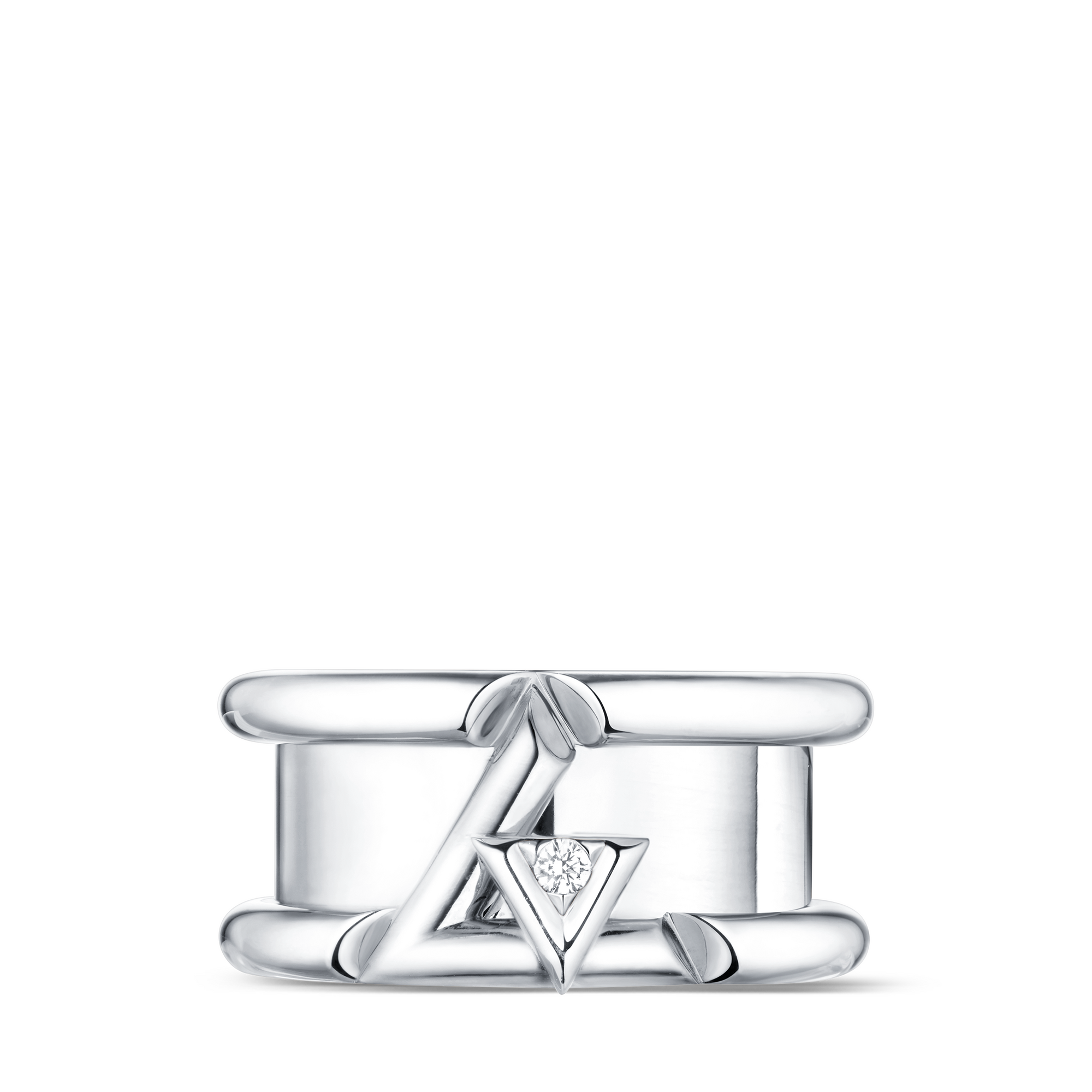 Anillo ancho LV Volt One de oro blanco y diamante  Joyería Categorías Joyería | LOUIS VUITTON (Zoom de producto)