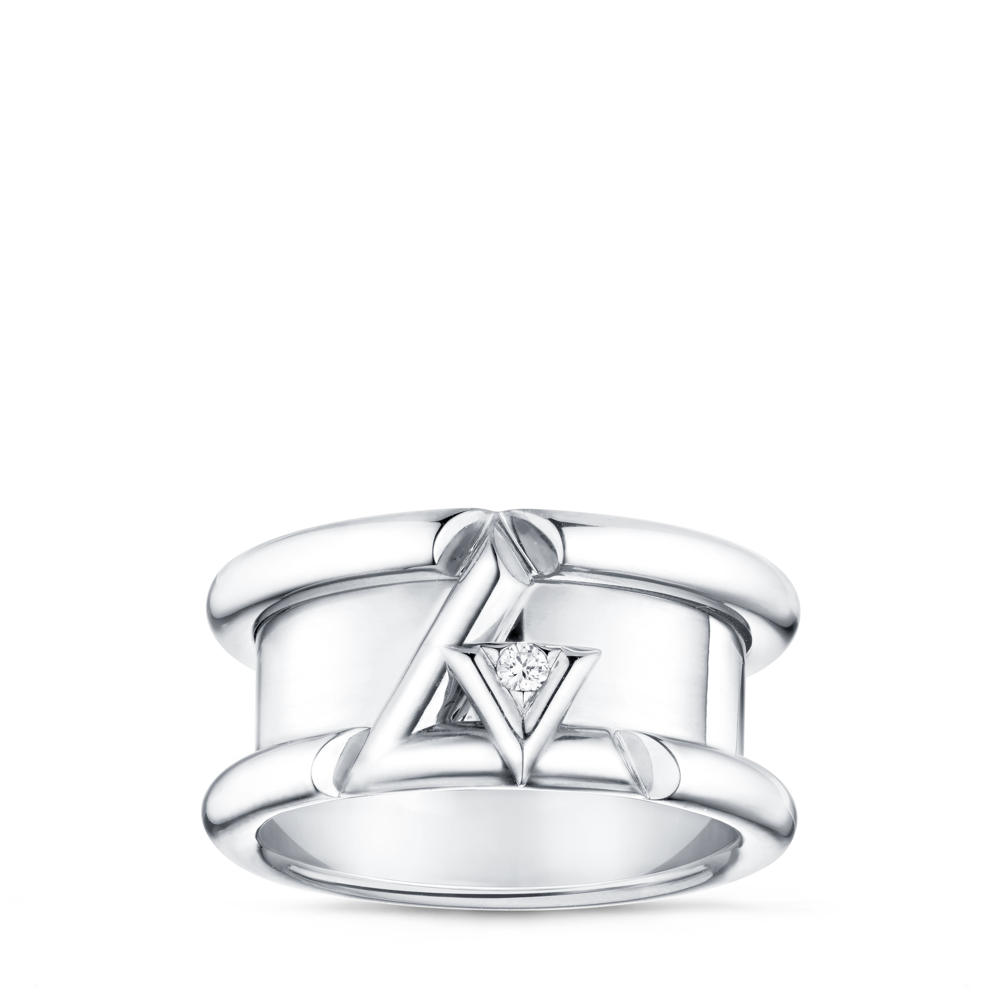 Anillo ancho LV Volt One de oro blanco y diamante  Joyería Categorías Joyería | LOUIS VUITTON (Zoom de producto)