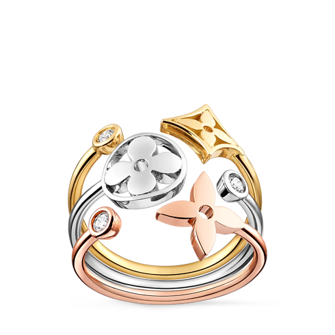 Anillo Blossom de triple oro y diamantes Joyería Categorías Joyería | LOUIS VUITTON (Zoom de producto)