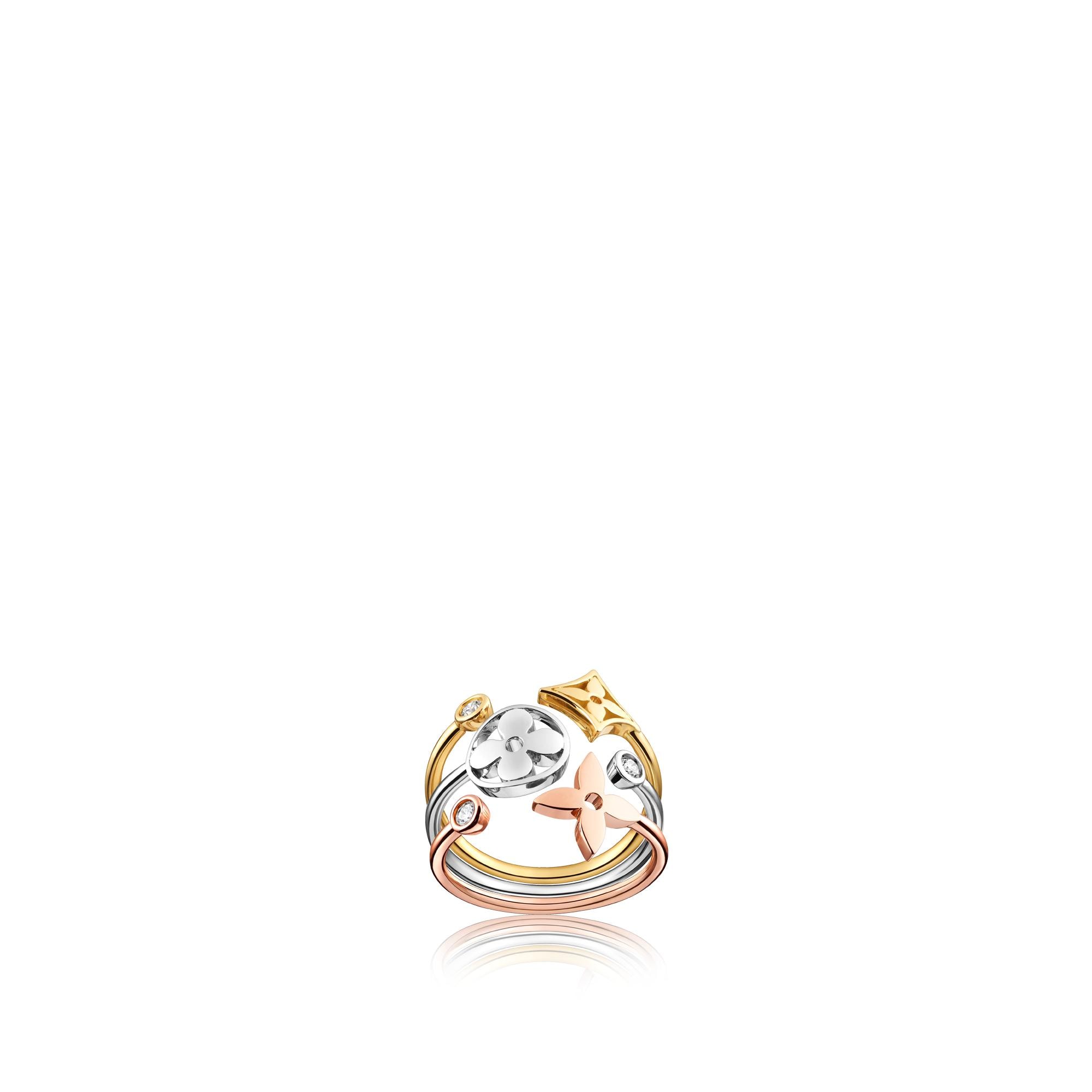 Anillo Blossom de triple oro y diamantes  Joyería Categorías Joyería | LOUIS VUITTON (Zoom de producto)