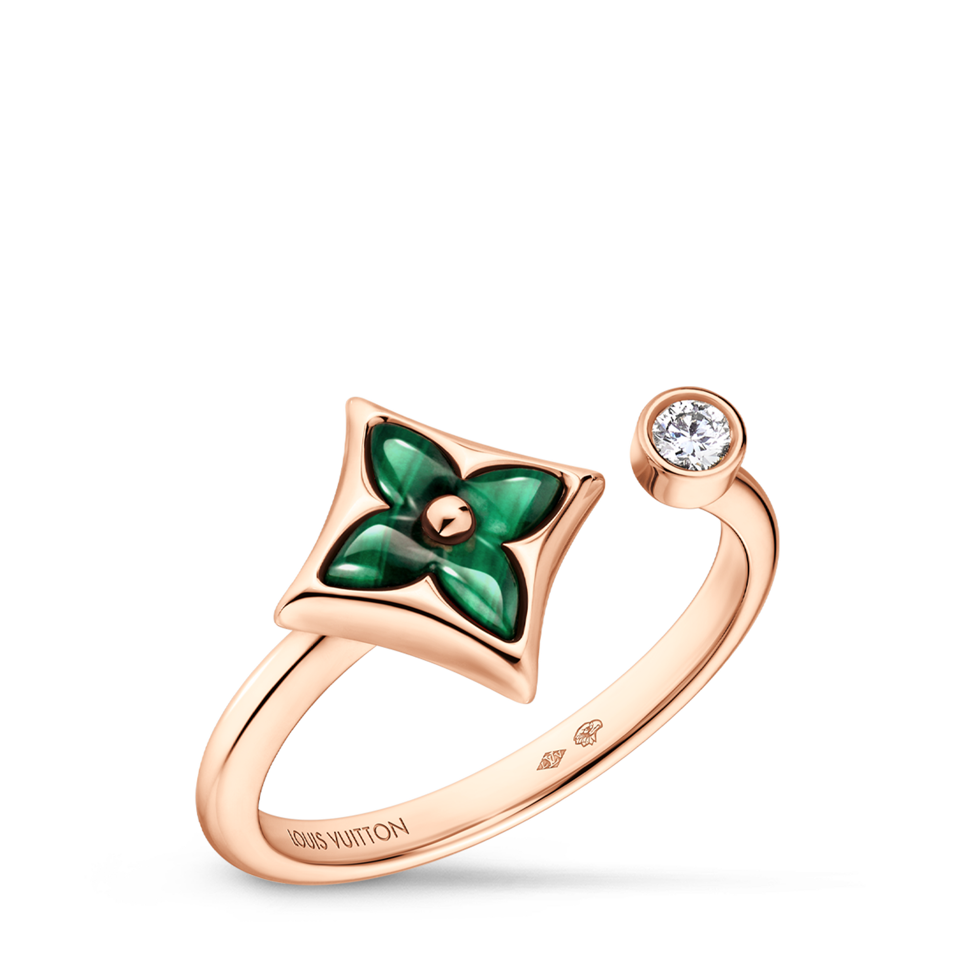 Anillo Color Blossom Mini Star de oro rosa, malaquita y diamante  Joyería Categorías Joyería | LOUIS VUITTON (Zoom de producto)