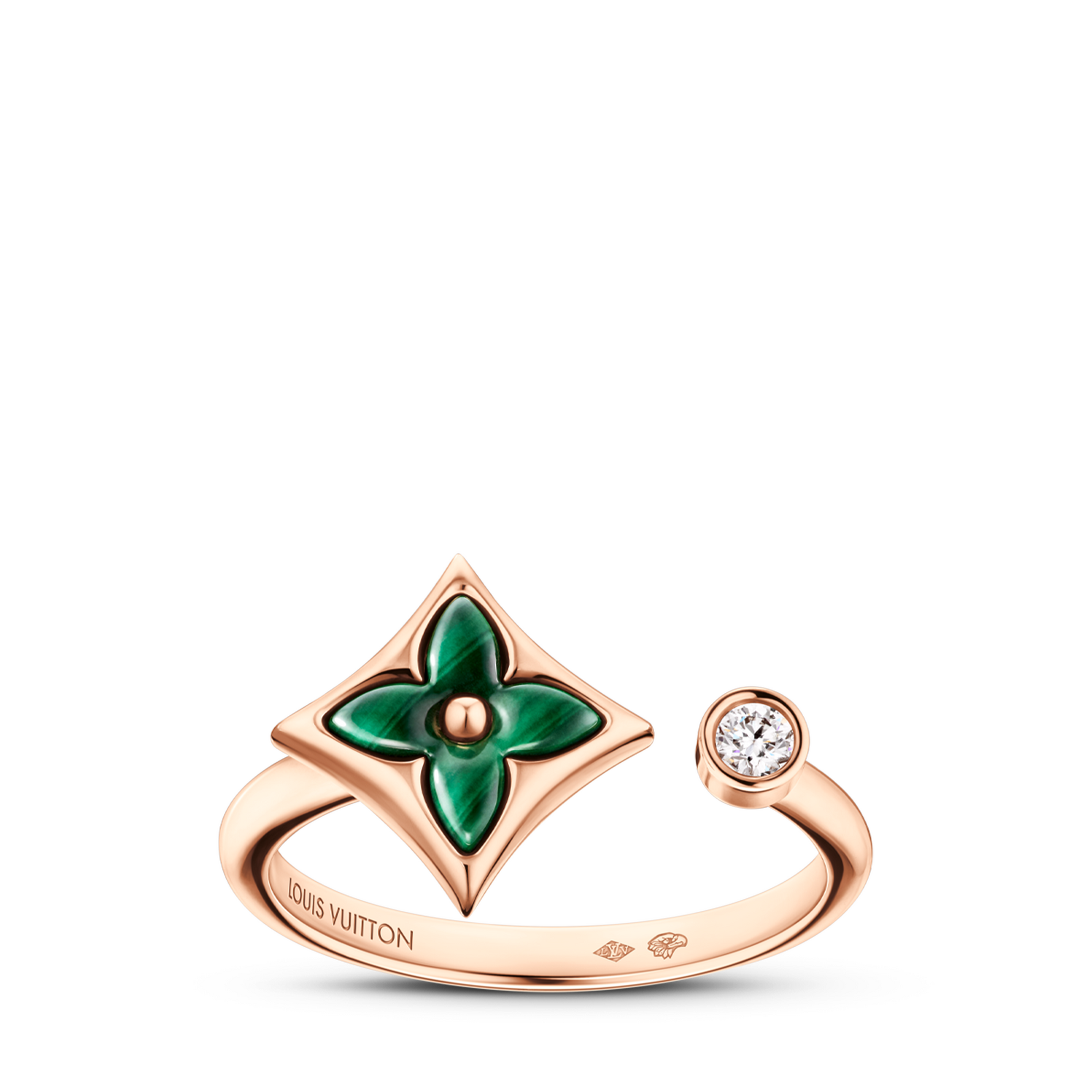 Anillo Color Blossom Mini Star de oro rosa, malaquita y diamante  Joyería Categorías Joyería | LOUIS VUITTON (Zoom de producto)
