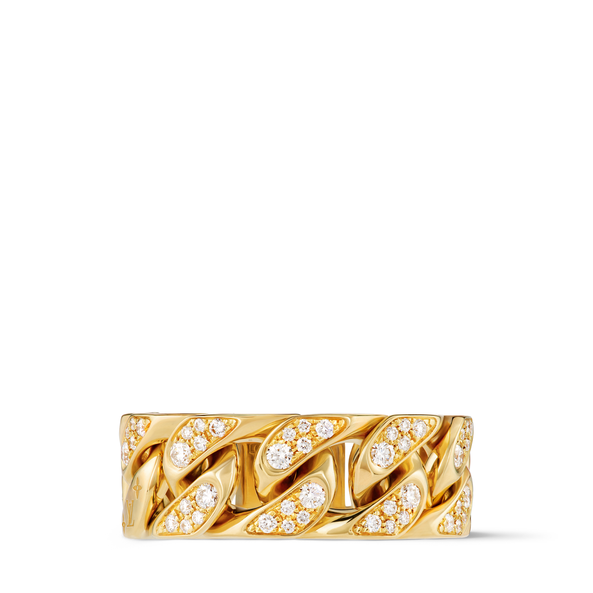 Anillo Cuban Chain de oro amarillo y diamantes  Les Extraordinaires Joyería Anillos | LOUIS VUITTON (Zoom de producto)