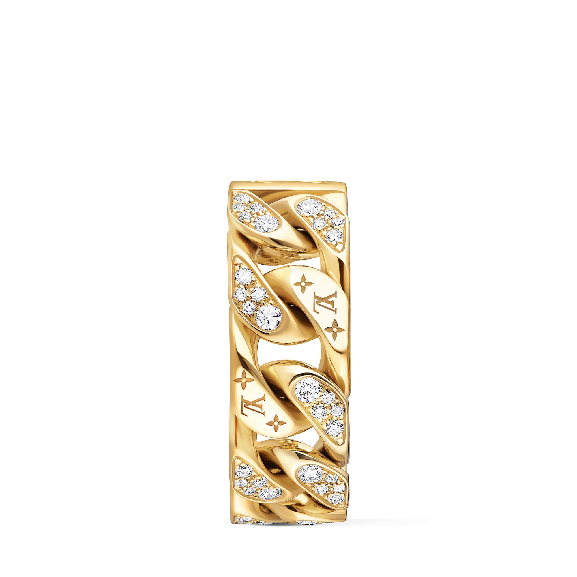 Anillo Cuban Chain de oro amarillo y diamantes  Les Extraordinaires Joyería Anillos | LOUIS VUITTON (Zoom de producto)