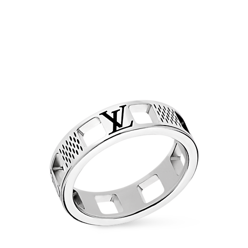 Anillo Damier Staples Cut Out S00 Hombre Joyería Anillos | LOUIS VUITTON (Zoom de producto)