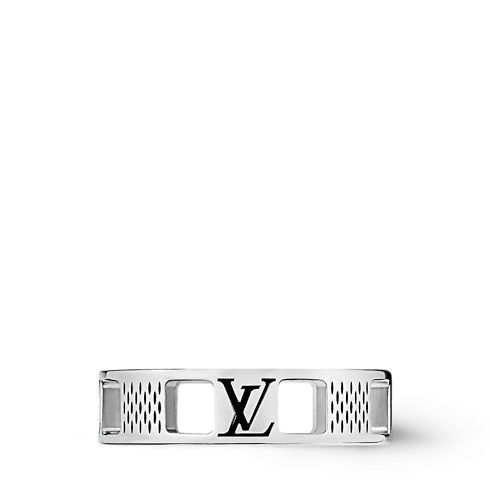 Anillo Damier Staples Cut Out S00 Hombre Joyería Anillos | LOUIS VUITTON (Zoom de producto)