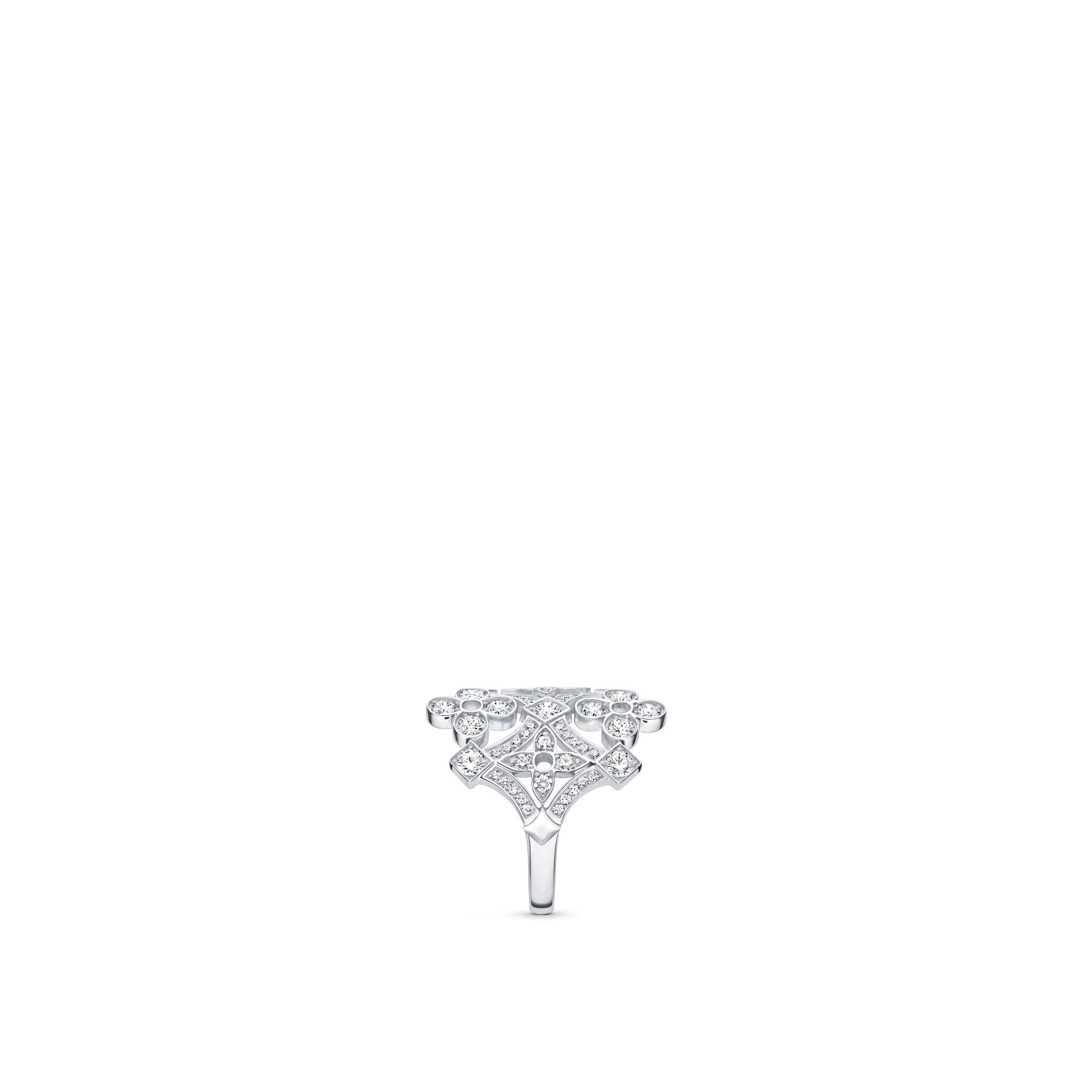 Anillo Dentelle grande de oro blanco y diamantes  Joyería Categorías Joyería | LOUIS VUITTON (Zoom de producto)
