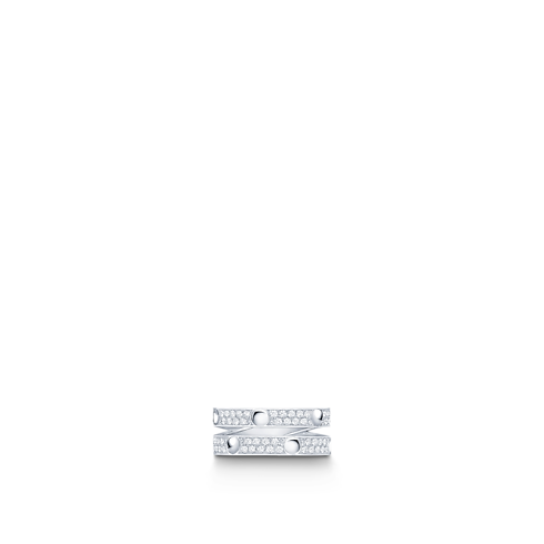 Anillo doble Empreinte de oro blanco y diamantes Joyería Categorías Joyería | LOUIS VUITTON (Zoom de producto)