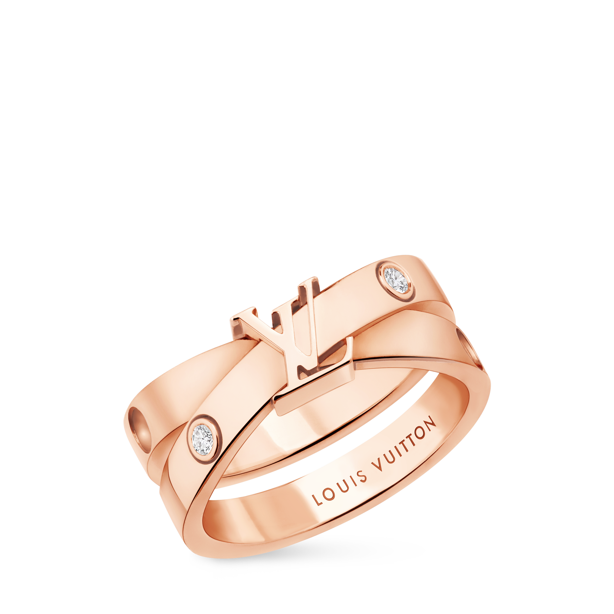Anillo doble Empreinte de oro rosa y diamantes  Joyería Categorías Joyería | LOUIS VUITTON (Zoom de producto)